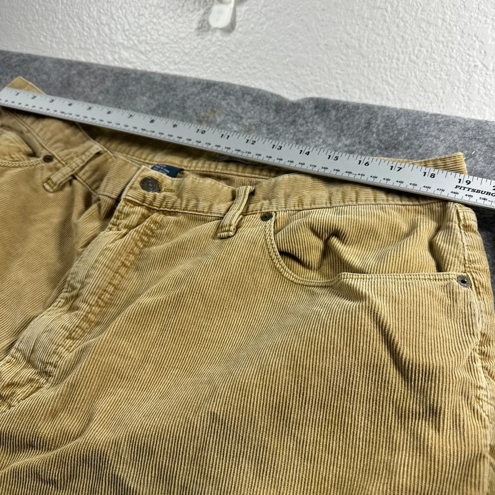Polo Ralph Lauren Corduroy‎ Pants Mens 42x30 Tan Straight Leg 5-Pocket